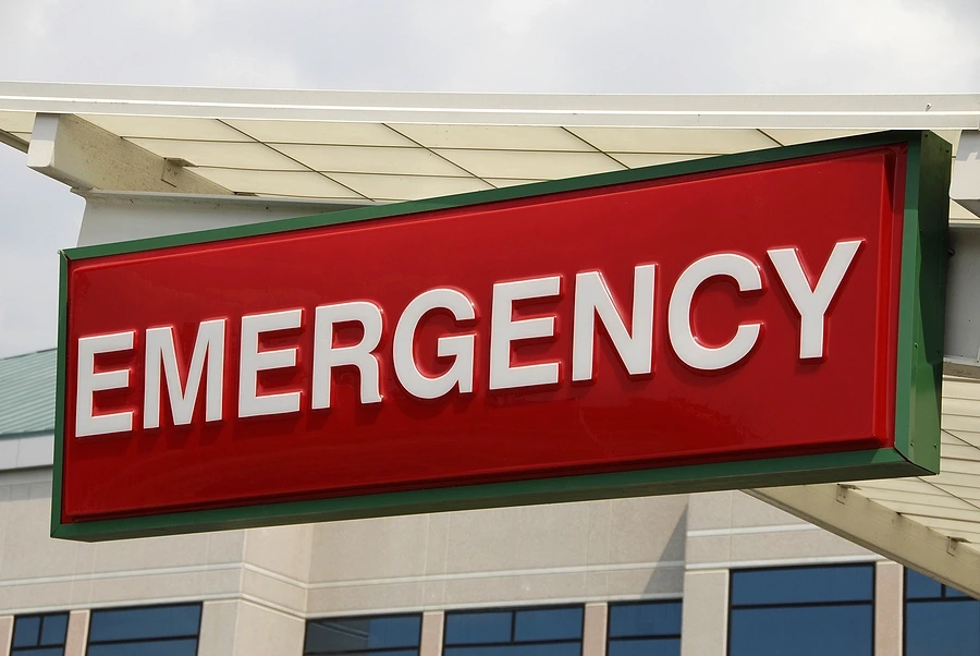 Emergency room sign